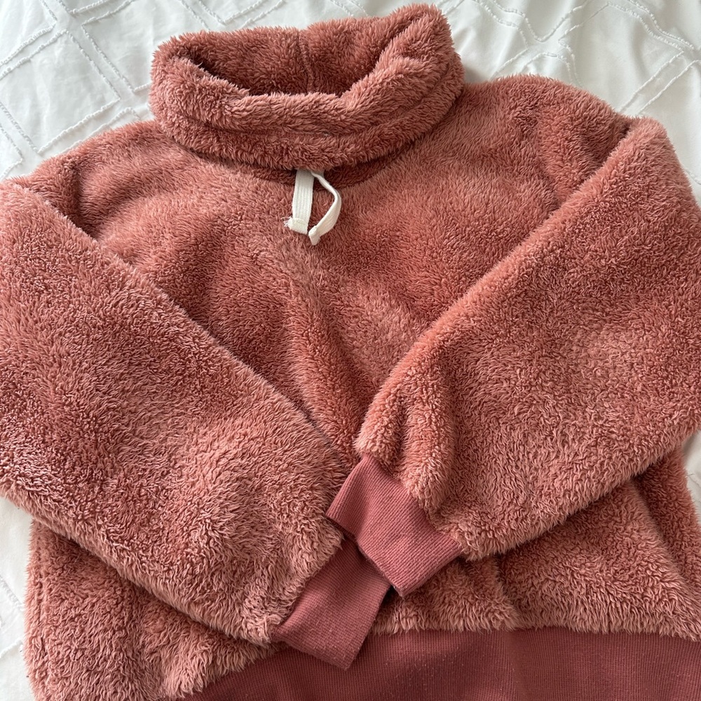 forever 21 fuzzy mock neck sweater